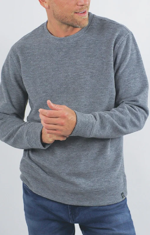 Men's short-sleeve warm stylish-sleek-sandy-beige top-Wool Blend Soft Long Sleeve Crewneck