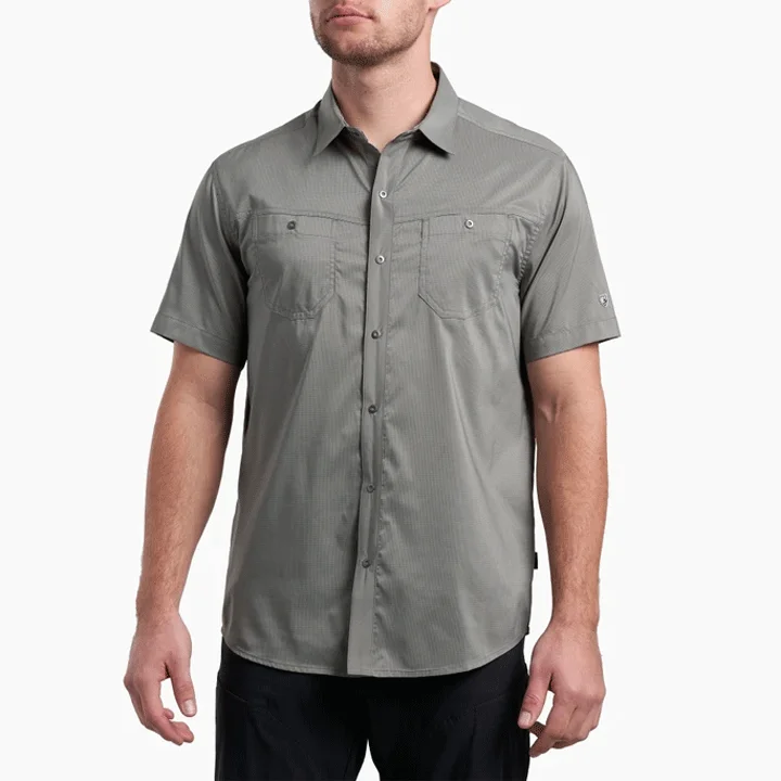 Men's short-sleeve retro cool-pure-silver top-Kuhl Stealth Short Sleeve Shirt Mens