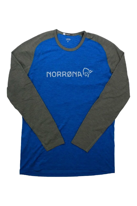 Men's short-sleeve casual bold-rich-sporty-edgy-black tee-Norrona Men's Fjora Equaliser Lightweight Long Sleeve