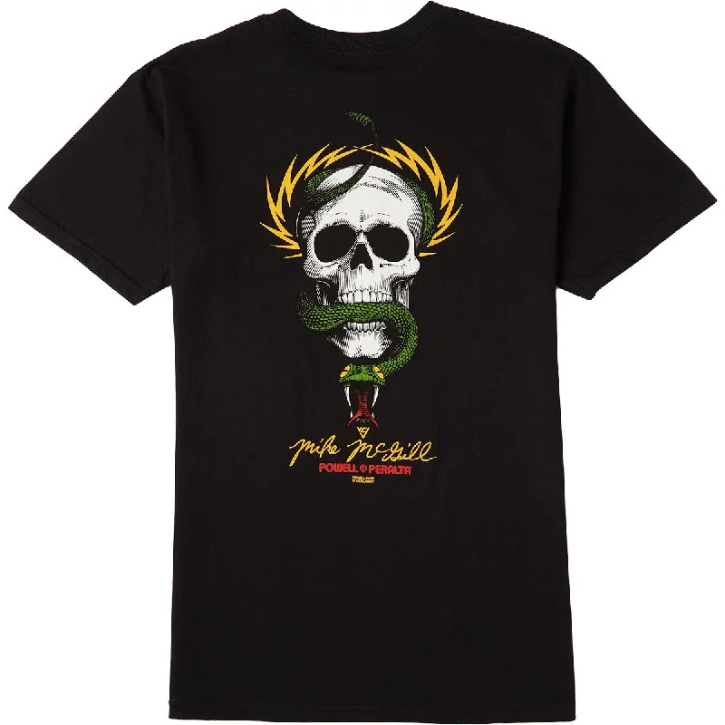 Men's short-sleeve classic muted-sustainable-upcycled shirt-Powell-Peralta McGill Skull And Snake T-Shirt - Black