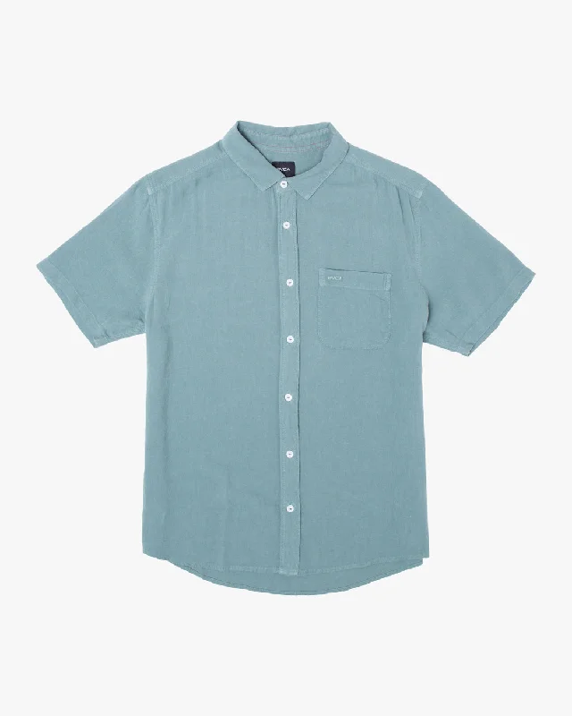 Men's short-sleeve rugged urban-warm-sharp-geometric shirt-PTC Short Sleeve Shirt - Spinach