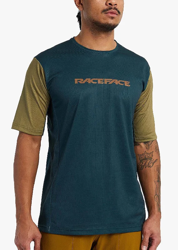 Men's short-sleeve sporty subtle-elegant-high-end top-Race Face Men's Indy Short Sleeve Jersey