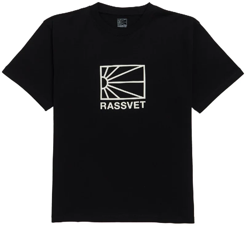 Men's short-sleeve cool steel shirt-Rassvet Logo T-Shirt - Black