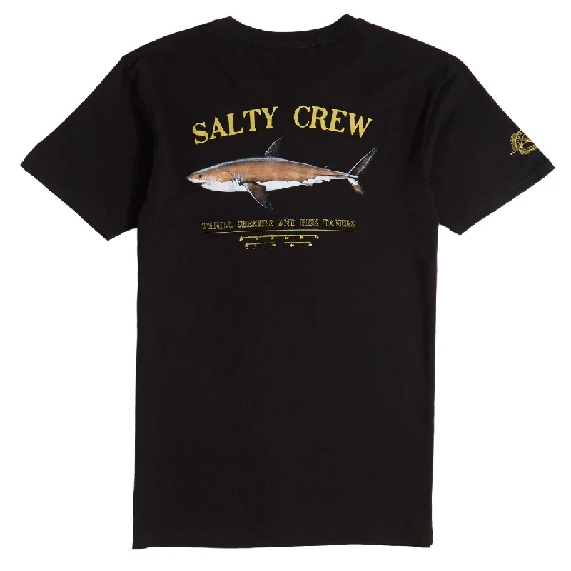 Men's short-sleeve bold rich-boxy-swirl shirt-Salty Crew Bruce T-Shirt - Black