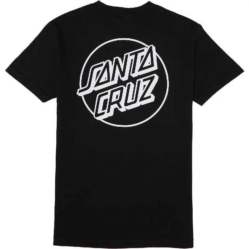 Men's short-sleeve stylish sleek-fit-heather shirt-Santa Cruz Opus Dot T-Shirt - Black/White