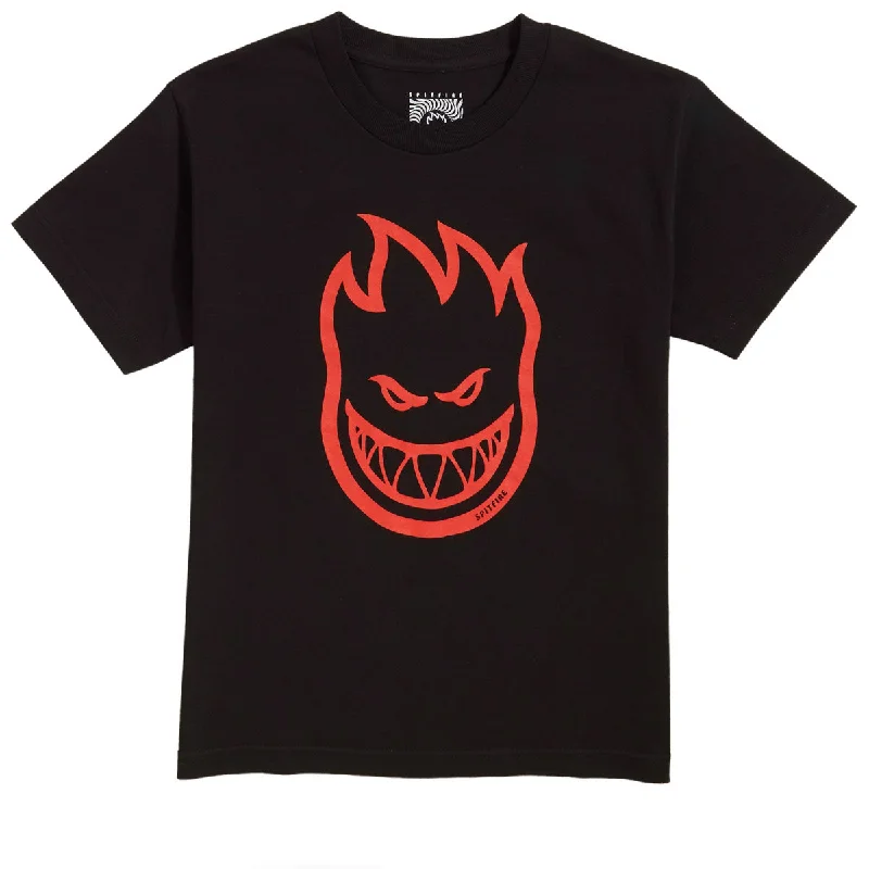 Men's short-sleeve rich sporty-vented shirt-Spitfire Youth Bighead T-Shirt - Black/Red