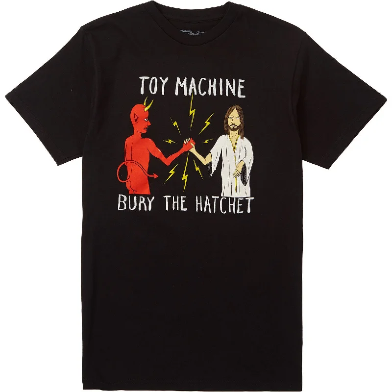 Men's short-sleeve bright artisanal-hand-dyed shirt-Toy Machine Bury The Hatchet II T-Shirt - Black