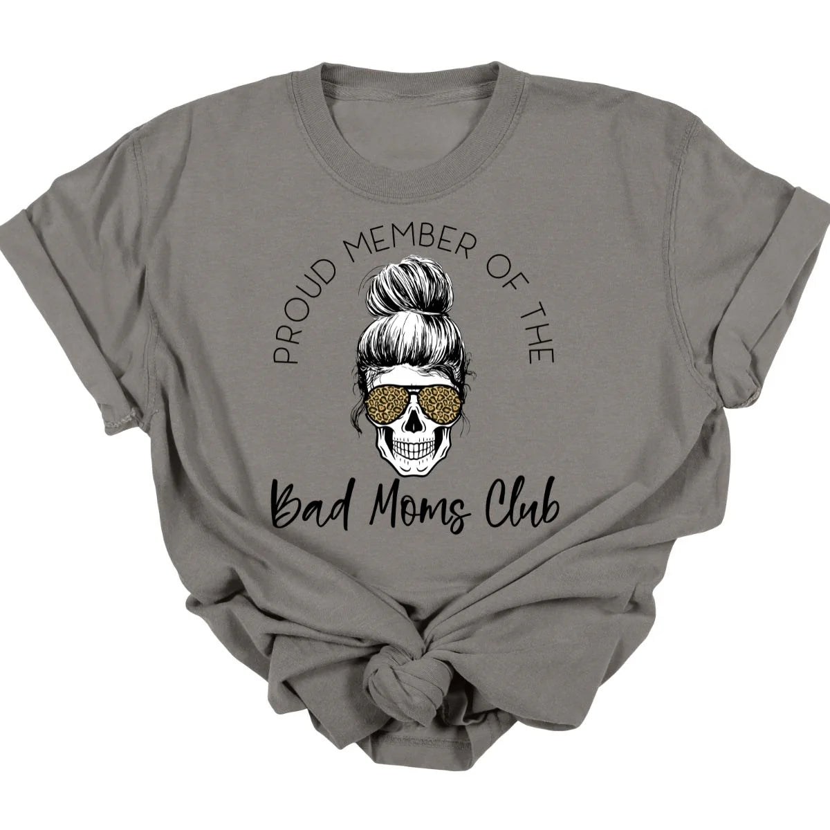 Men's short-sleeve fresh modern-mountaineering shirt-Bad Mom's Club Tee  *MADE TO ORDER*