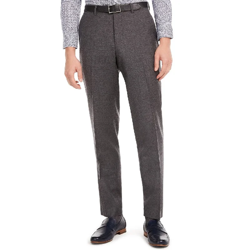 men's stretch athletic training gray pants-Bar III Men's Slim-Fit Gray Flannel Suit Separate Pants Dark Gray Size 30