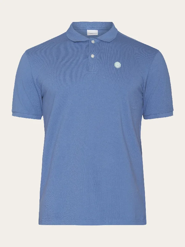 Men's short-sleeve cool rugged-urban-warm-sharp-geometric tee-Basic badge polo - Moonlight Blue