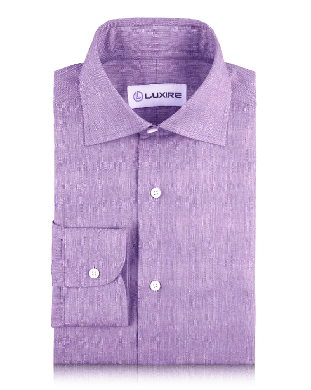 Cotton Linen: Plain Purple Chambray