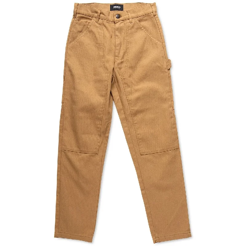 men's wide-leg vacation navy pants-Deus Ex Machina Men's Jack Mechanic Pants Med Brown Size 30