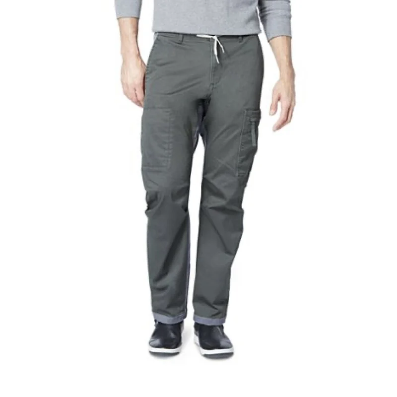 men's pleated travel blue pants-Dockers Men's Straight-Fit Stretch Urban Twill Cargo Pants Gray Size 36x30