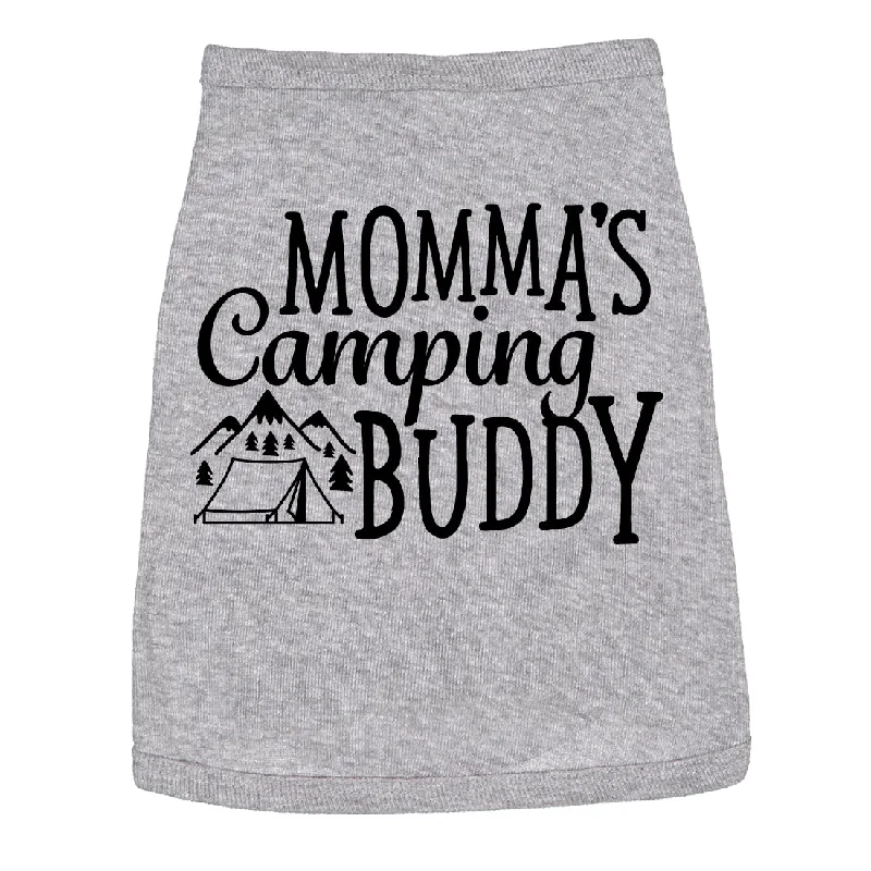 Men's short-sleeve tropical lemon top-Dog Shirt Mommas Camping Buddy Cute Clothes For Pet Puppy