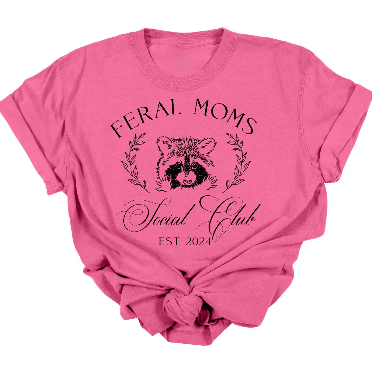 Men's short-sleeve cool handcrafted-flax shirt-Feral Mom's Social Club Tee  *MADE TO ORDER*