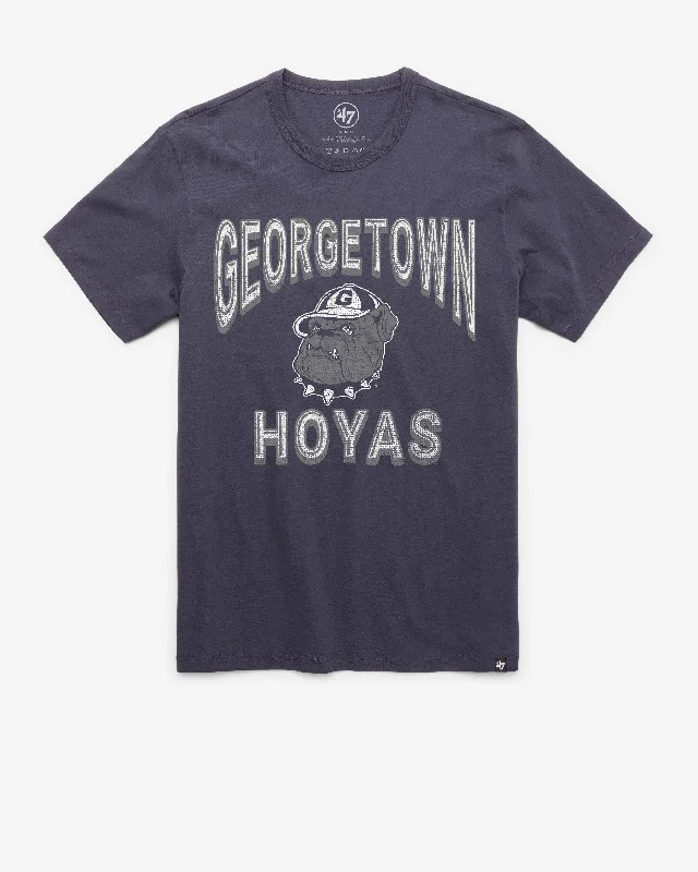 Men's short-sleeve cool pure-silver tee-GEORGETOWN HOYAS VINTAGE FAN OUT '47 FRANKLIN TEE