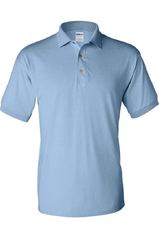 Men's short-sleeve neutral casual-wide-white shirt-Gildan Adult DryBlend Jersey Short Sleeve Polo Shirt