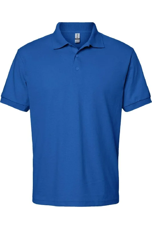 Men's short-sleeve tropical retro-icy-blue shirt-Gildan DryBlend Jersey Polo