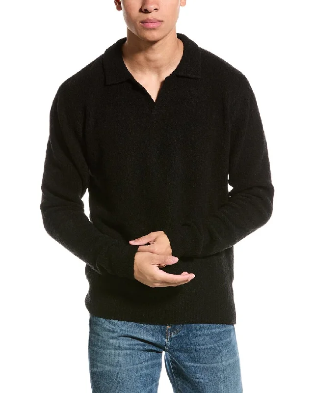 Men's short-sleeve soft cookout tee-Kier+J Wool-Blend Polo Sweater