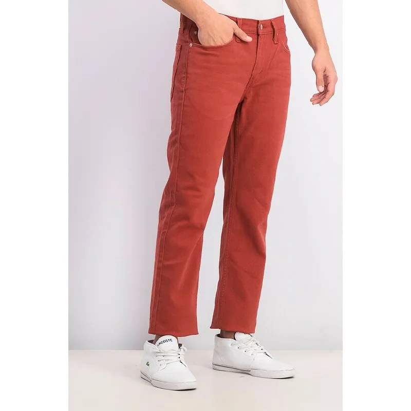 men's slim fit festival beige pants-Levi's Men's 514 Straight Fit Jeans Red Size 38x32