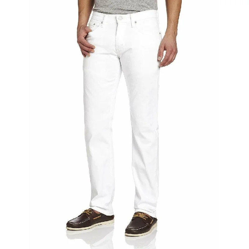 men's straight leg commute beige pants-Levi's Men's 514 Straight Fit Jeans White Size 32X29