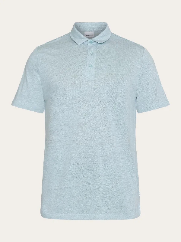 Men's short-sleeve casual bold-rich-sporty-subtle-rally tee-Linen polo - Gray Mist