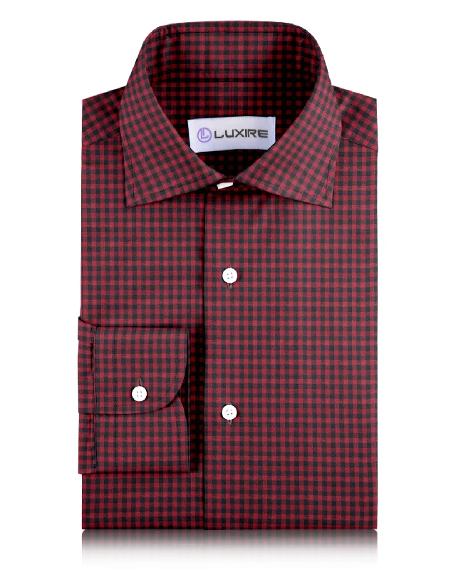 Linen:Red Black Gingham Checks