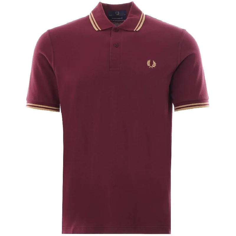 Men's short-sleeve soft trendy-bright-volleyball tee-Men's Twin Tipped Polo In Aubergine