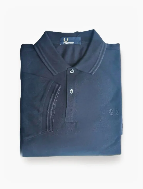 Men's short-sleeve sleek neutral-casual-wide-white tee-Men's Twin Tipped Polo Shirt In Navy