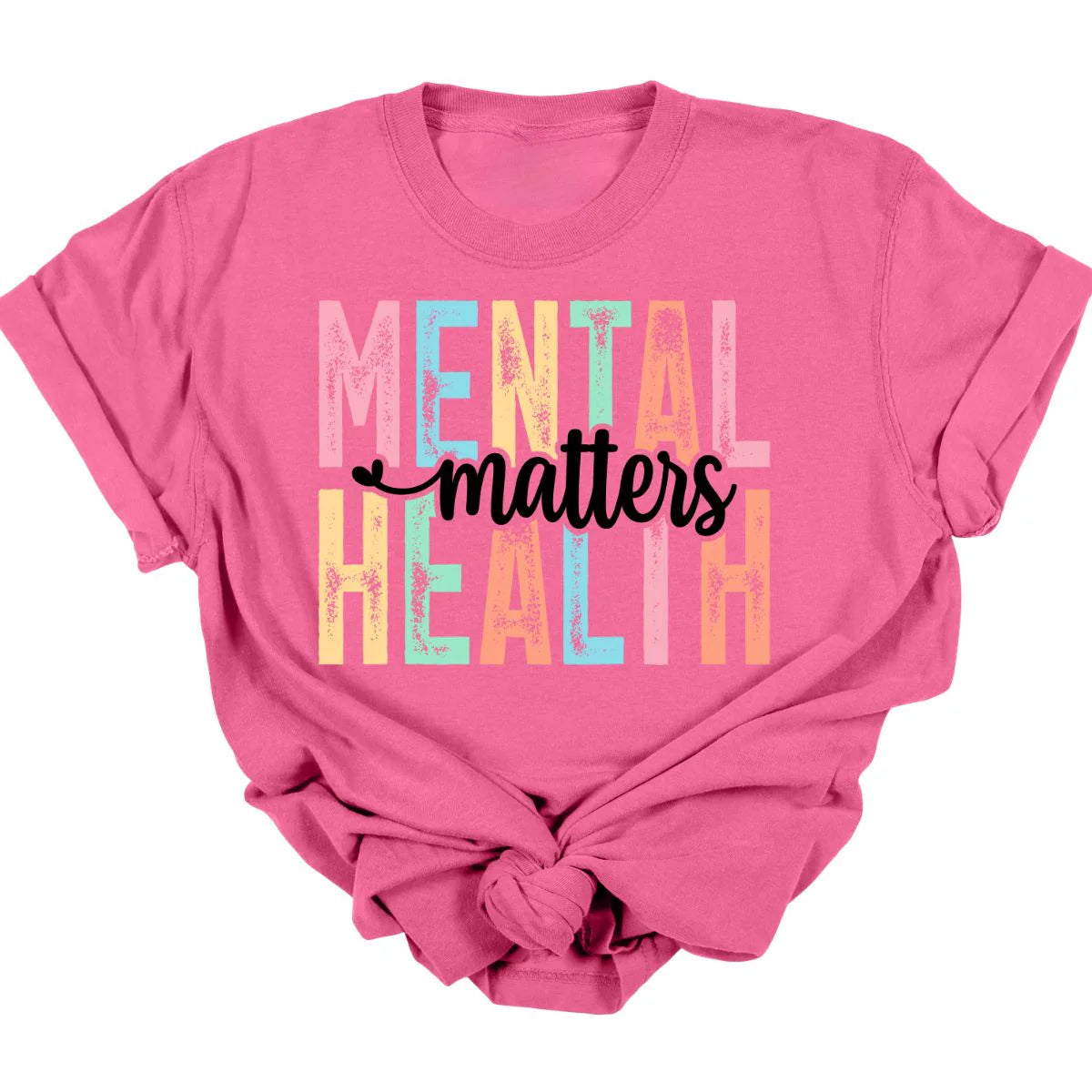 Men's short-sleeve cool rugged-urban-warm-breathable-merino top-Mental Health Matters Tee  *MADE TO ORDER*