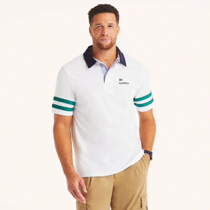 Men's short-sleeve trendy bright-artisanal-hand-dyed tee-Nautica Mens Big & Tall Classic Fit Rugby Polo