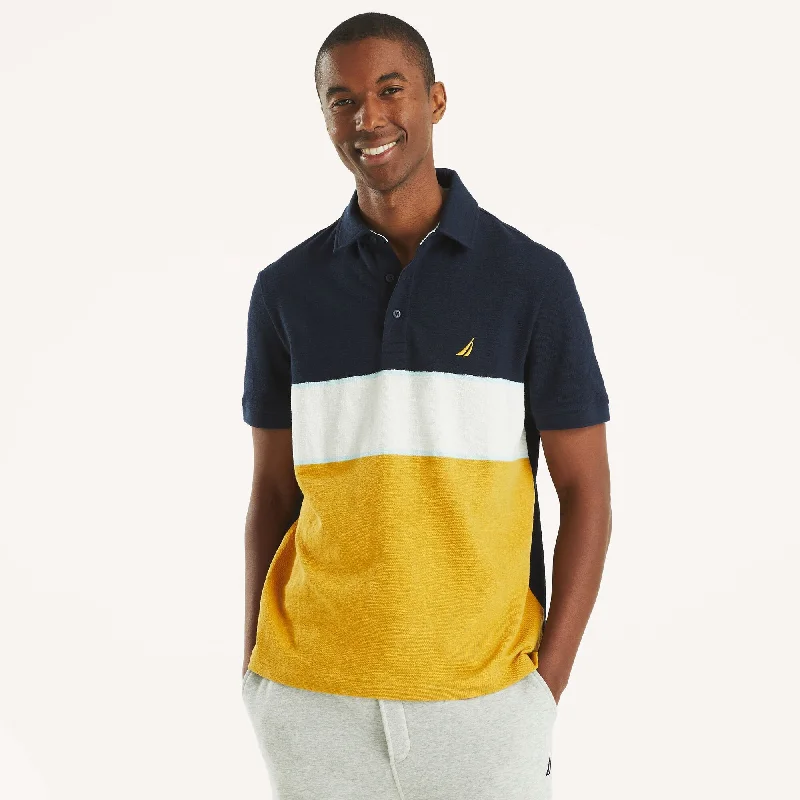 Men's short-sleeve tropical retro-cool-free-tribal tee-Nautica Mens Classic Fit Colorblock Polo