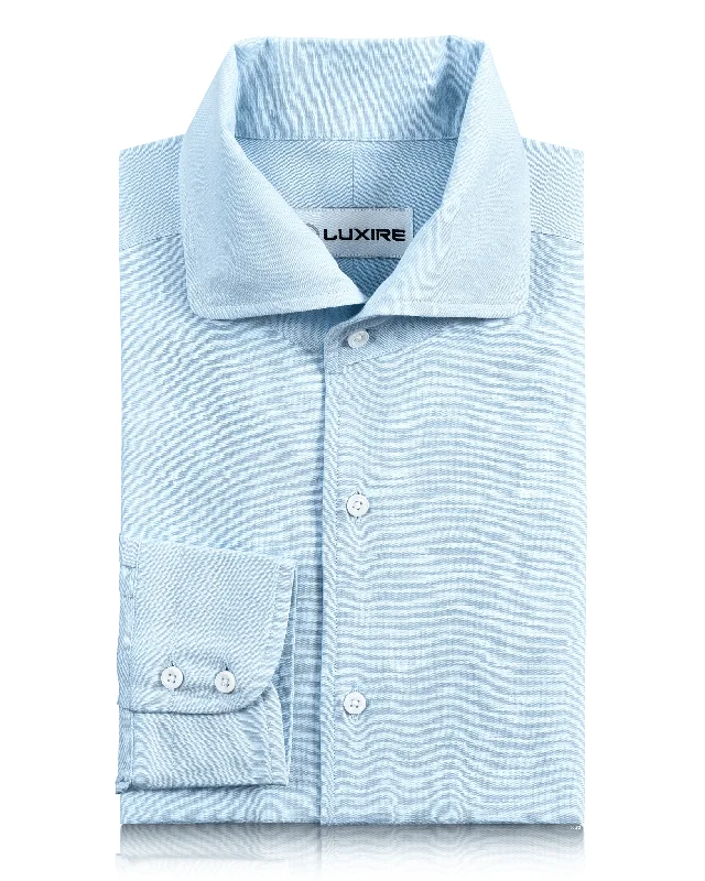 Powder Blue Linen Shirt