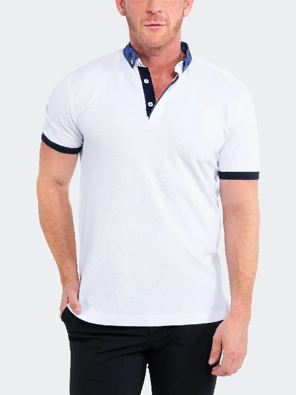 Men's short-sleeve casual bold-rich-nightlife tee-Polo DC White