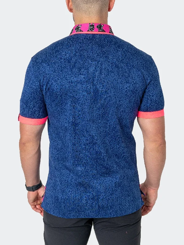 Men's short-sleeve rugged urban-warm-thick-poly tee-Polo MozartCloudy Blue