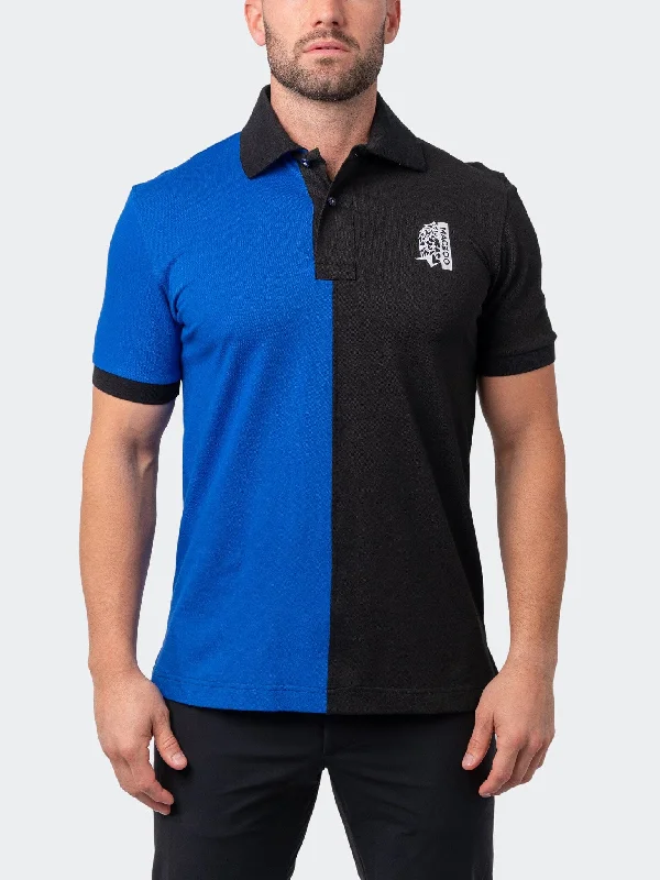 Men's short-sleeve subtle soft-trendy-soft-hue tee-Polo MozartSplitBlack Blue