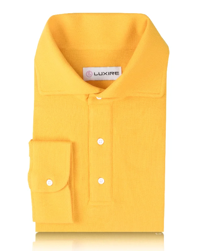 Golden Yellow Cotton Polo T-Shirt