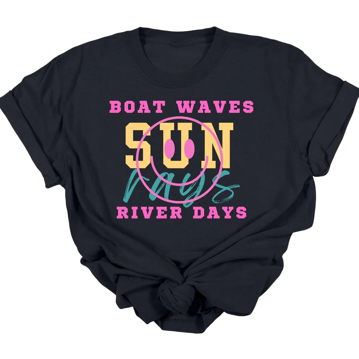 Men's short-sleeve warm stylish-dark-burgundy top-River Days Tee  *MADE TO ORDER*