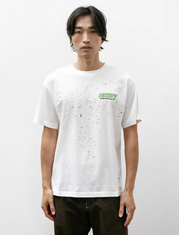 Men's short-sleeve fresh firm-patchwork top-Mothtech T-Shirt Off-White