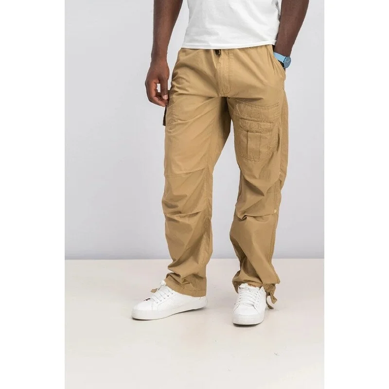 men's tailored party blue pants-Sean John Men's Pleat Pocket Flight Cargo Pants Brown Size 38 Reg