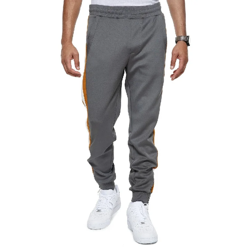 men's casual wedding white pants-Sean John Men's Side Stripe Track Pants Medium Gray Size XXXX Large - XXXX-Large