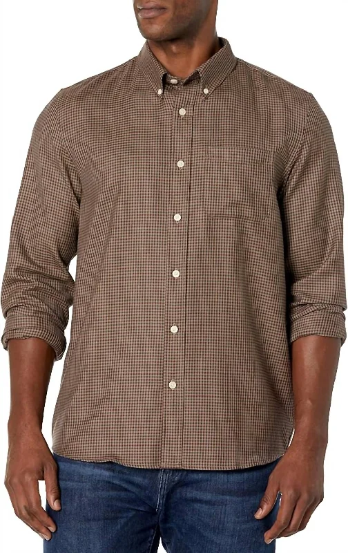 Sir Merino Shirt In Tan/multi  Club Check