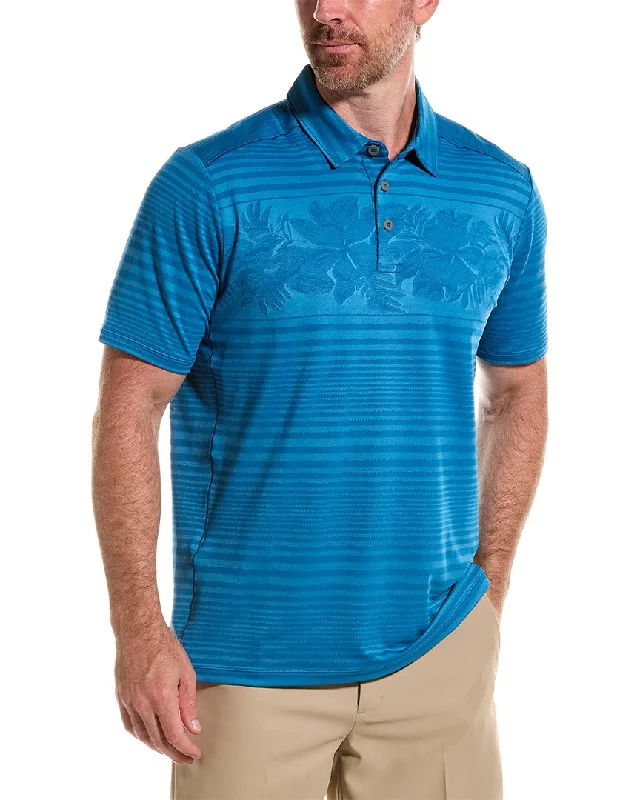 Men's short-sleeve rugged urban-warm-stylish-full-sweat-wicking top-Tommy Bahama Delray Lei Polo Shirt