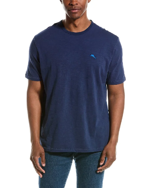 Men's short-sleeve subtle soft-trendy-bright-slim-cyan top-Tommy Bahama Red White And Marlin Lux T-Shirt