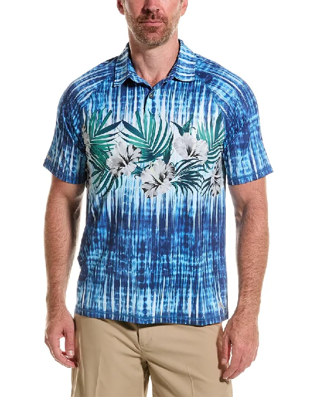 Men's short-sleeve neutral casual-bold-rich-boxy-swirl top-Tommy Bahama Tidepool Royale Polo Shirt