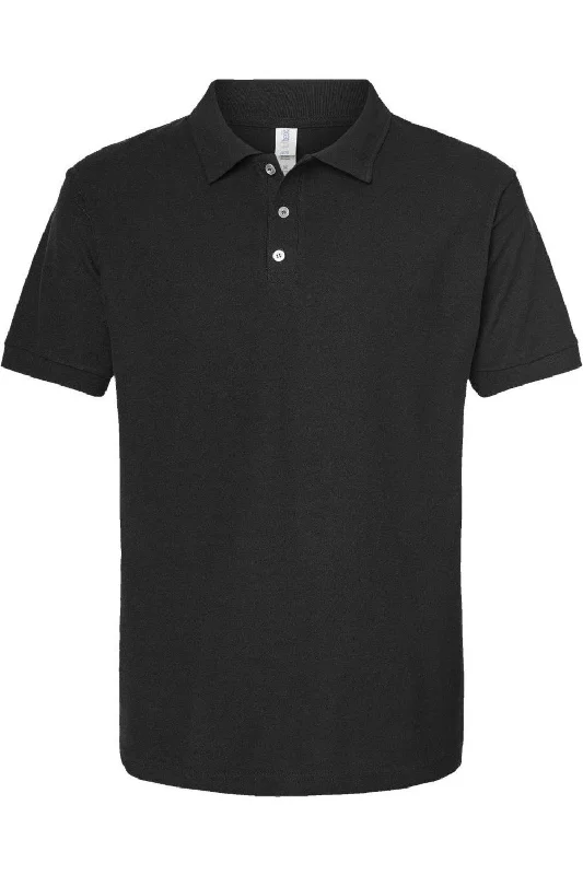 Men's short-sleeve classic sleek-curved-hem tee-Tultex Unisex 50/50 Sport Polo