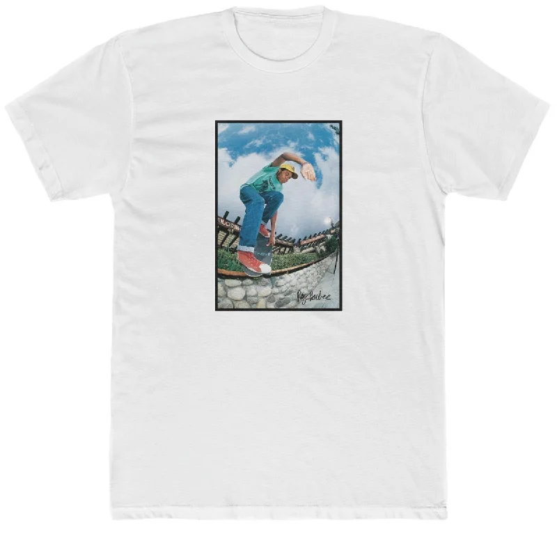 Men's short-sleeve modern smooth-chest-pocket shirt-45RPM Vintage Ray Barbee T-Shirt - White