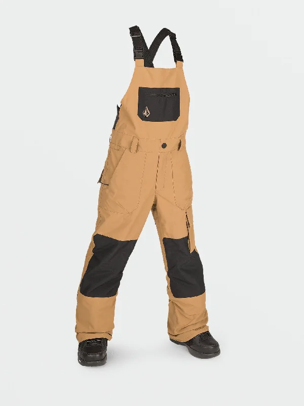 men's tailored outdoor brown pants-Kids Barkley Insulated Bib Overalls - Caramel