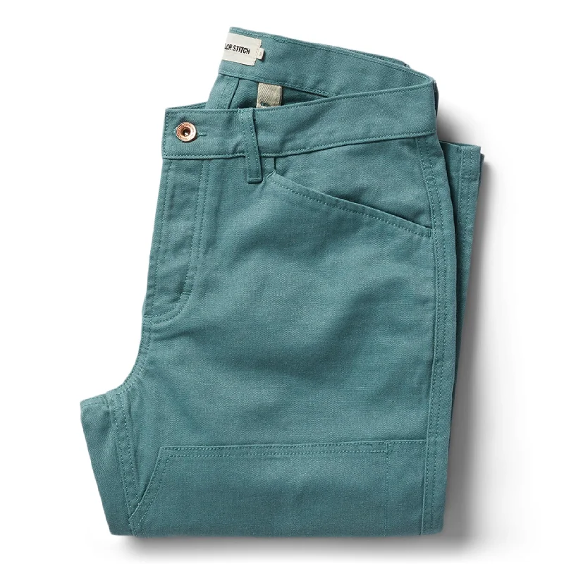 men's stretch athletic training olive pants-The Chore Pant in Ocean Boss Duck