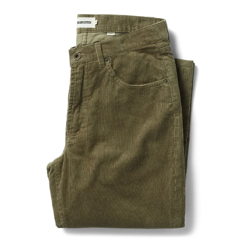 men's slim casual weekend green pants-The Democratic All Day Pant in Cypress Cord